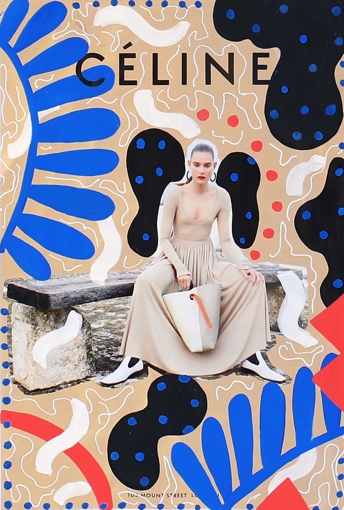 Celine Advertising by Andreea Robescu. Magazine Covers painting. www.andreearobescu.com