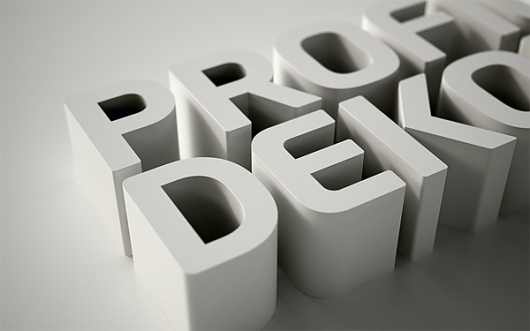 PROFILDEKOR™ on the Behance Network #4d #typograhpy #cinema #3d