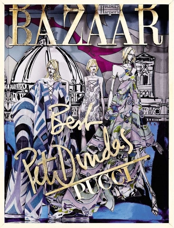 Harper`s Bazaar Russia 15th Anniversary by Pucci October 2011 #cover #illustration #fashion #bazaar #magazine