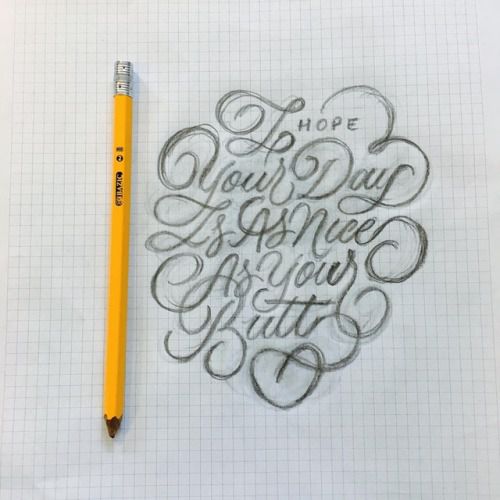 I Hope Today Is As Nice As Your 🍑- Friday Thoughts 💭- #lettering #summerofsketching #handlettering #handmadefont #typography #type #goodtype #thedailytype #typism #butt #calligraphy #letteringpractice #friday #sketch #pencil #typeyeah #bootyfordays...