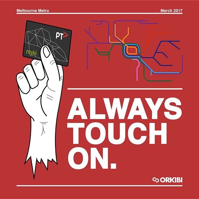 When Public transport starts getting serious and ticket inspectors start taking hands. #ptv #melbourne #publictransport #graphicdesign #grun