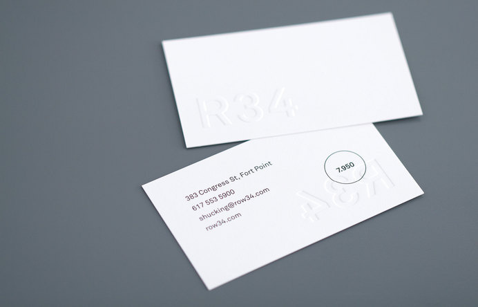 Row 34 Business Card #card #print #embossed #business
