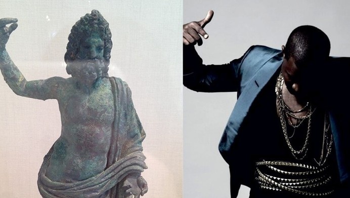 Left: Unknown; Right: Kanye West #kanye #mashup #west #art