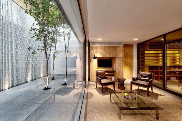 CJWHO ™ (Two Houses Become One: Wall House by...) #design #interiors #wood #photography #architecture #luxury #green