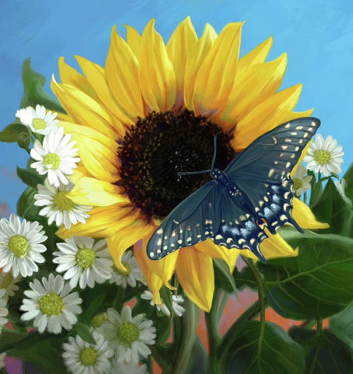 daisy painting & daisy paint by number #painting