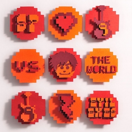 Scott Pilgrim Fan Art on the Behance Network #scott #paper #pixel #pilgrim