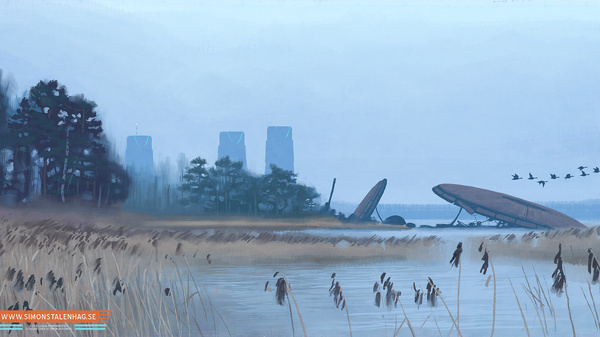 Simon Stålenhag Art Gallery #fi #sci #simon #painting #art #stlenhag