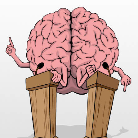 Brain Debate - Illustration by Zach Johnson