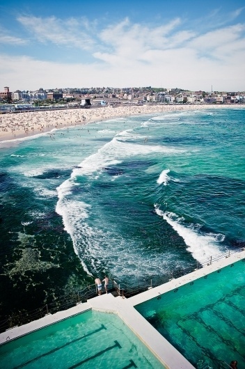 Pool and the beach | Flickr - Photo Sharing! #beach #pool #photography #swimming #waves