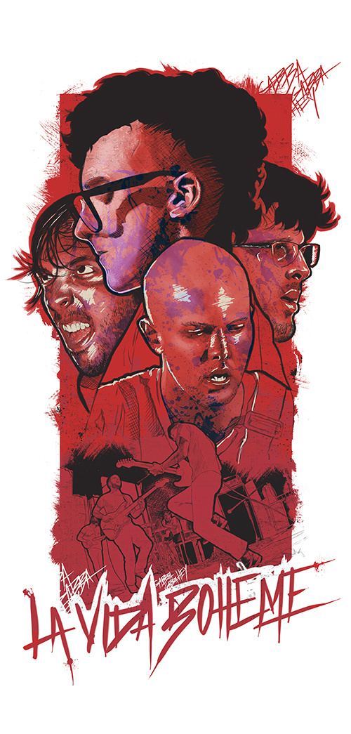 La Vida Bohème on Behance #rock&ro #print #art #poster #venezuela #typography