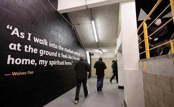 Creative Review Wolves FC fans contribute to new look stadium #wolves