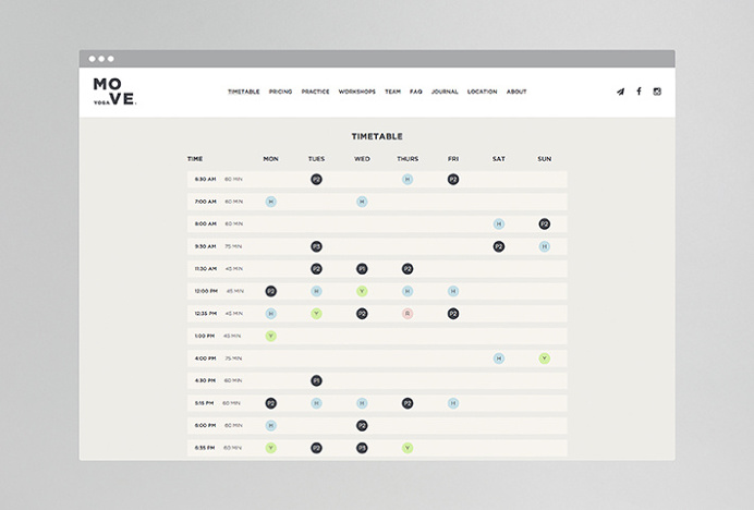 MOVE Yoga by Thomas Williams & Co. #website #web #web design