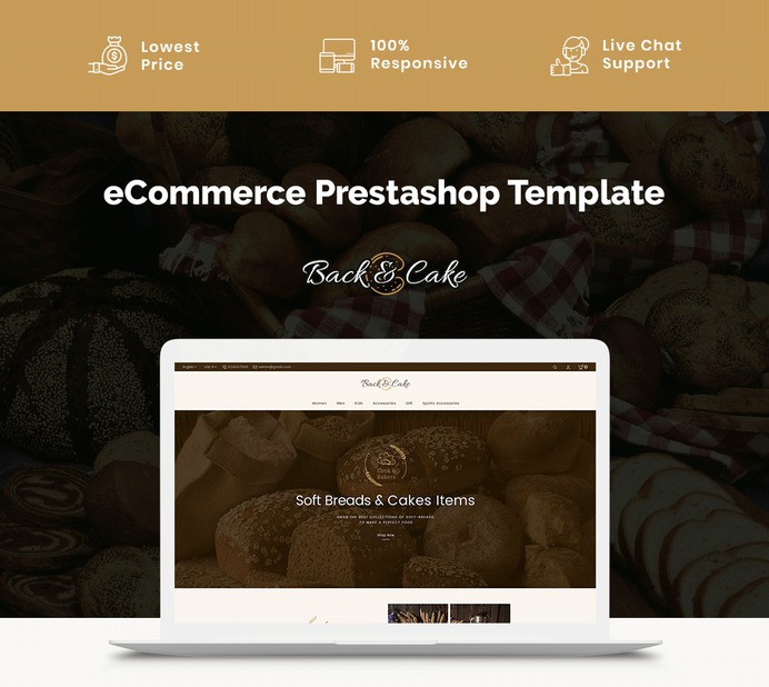#Bake & #Cake Shop - #Prestashop #Responsive #Theme | #TemplateTrip #eCommerce #Website #Template