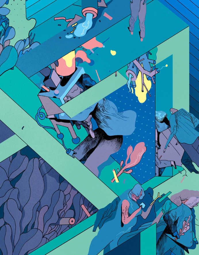 Illustration for issue 55 of Kiblind Magazine #illustration #drawing #artists on tumblr #rune fisker #bennybox