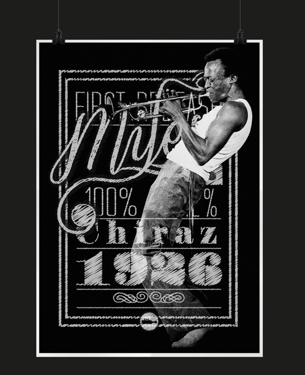 The Golden Age of Jazz on Behance #poster #wine #jazz #miles #tipography #davis