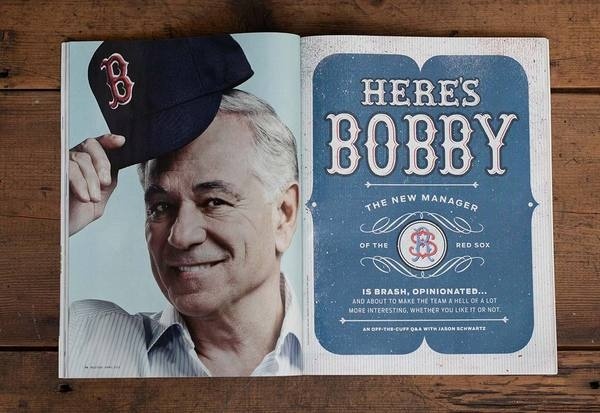 Boston Magazine | Two Arms Inc. #red #design #sox #editorial #typography
