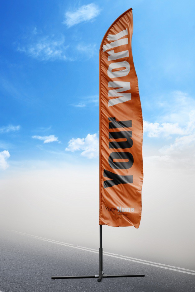 Orange flag mock up Free Psd. See more inspiration related to Mockup, Template, Road, Sky, Flag, Orange, Web, Website, Mock up, Templates, Website template, Mockups, Up, Web template, Realistic, Pennant, Real, Web templates, Mock ups, Mock and Ups on Freepik.