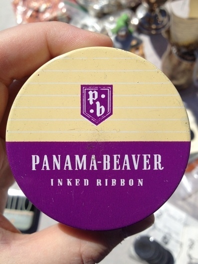 IMG_2168.jpg 600×800 pixels #beaver #tan #color #inked #two #tin #case #purple #ribbon #panama #typewriter