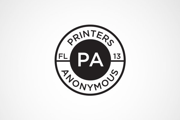 logo design idea #71: Printers Anonymous Logo logo