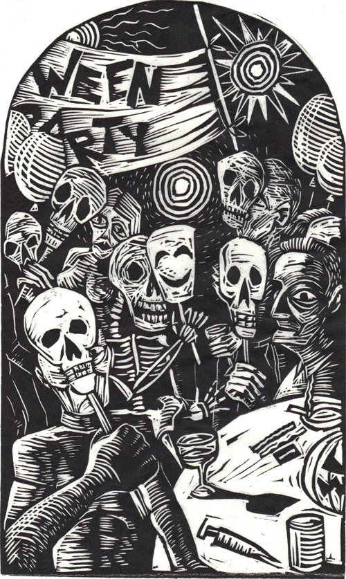 The Linocut Dance of Death - 50 Watts