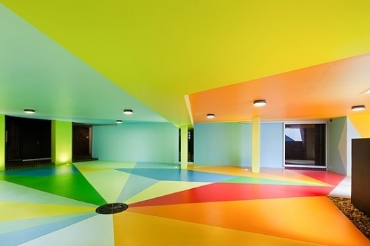 Creative Review - Craig & Karl's colourful car park #bright #painted #car #park