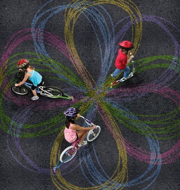 Chalktrails for Bikes and Scooters #kids #bikes #gadget