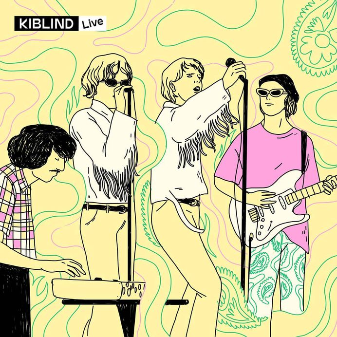Huge discovery of the day : @isthisfauxreal and their incredible music AND outfits 👯👓💥 ✍ : @annawandagogusey 🔥 . . . #kiblindlive #illustration #annawandagogusey #visualarts #festival #parispsychfest #kiblind #fauxreal #pifpm18 #lastation