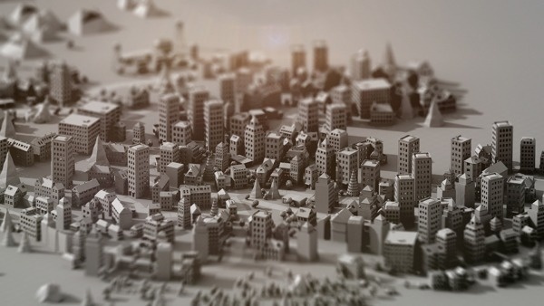 Paper City on Behance #illustration #low #poly