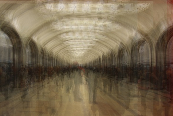photocollage from mayakovskaya metro station, moscow, 2012 #photography #architecture #metro #moscow #collage