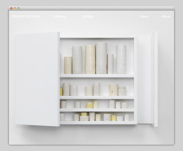 Edmund de Waal #website #layout #design #web