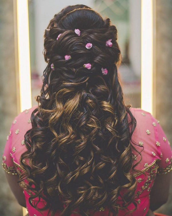 Curly Hairstyle For Brides