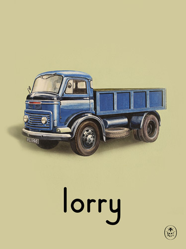 lorry Art Print by Ladybird Books Easyart.com #print #design #retro #artprints #vintage #art #bookcover