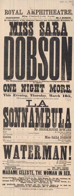 NEW : Leeds playbill