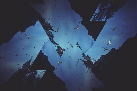 All sizes | Untitled | Flickr - Photo Sharing! #mountain #seagul #sky #triangle #distortion #sea