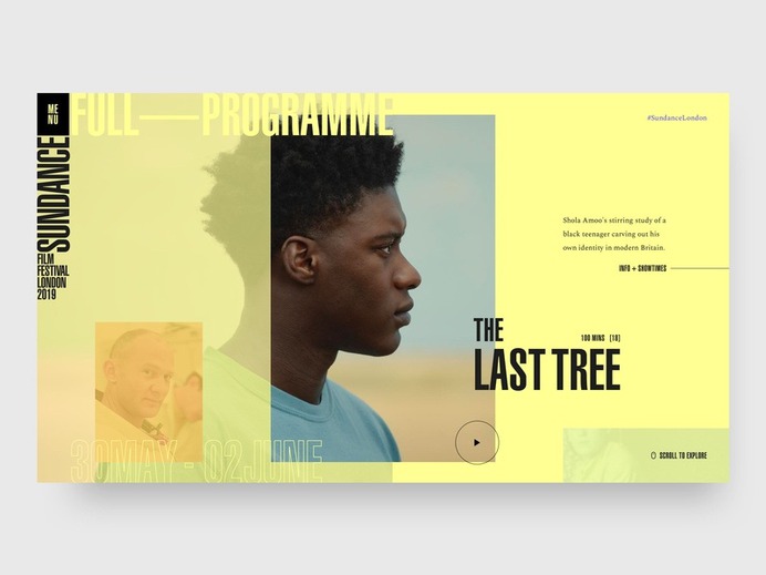 Sundance Film Festival ui explore play event yellow photography minimal exploration concept branding brand movies festival film sundance