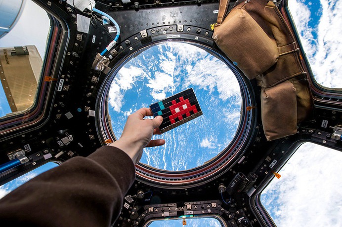 Invader on Space Station #streetart #photography #space #station #spaceinvader