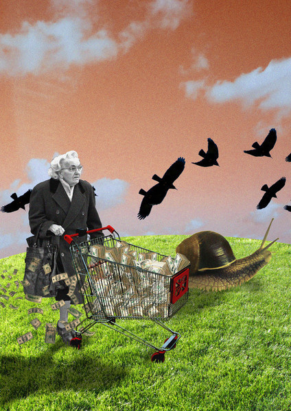 Slow Payments #modern #surrealism #vintage #art #collage