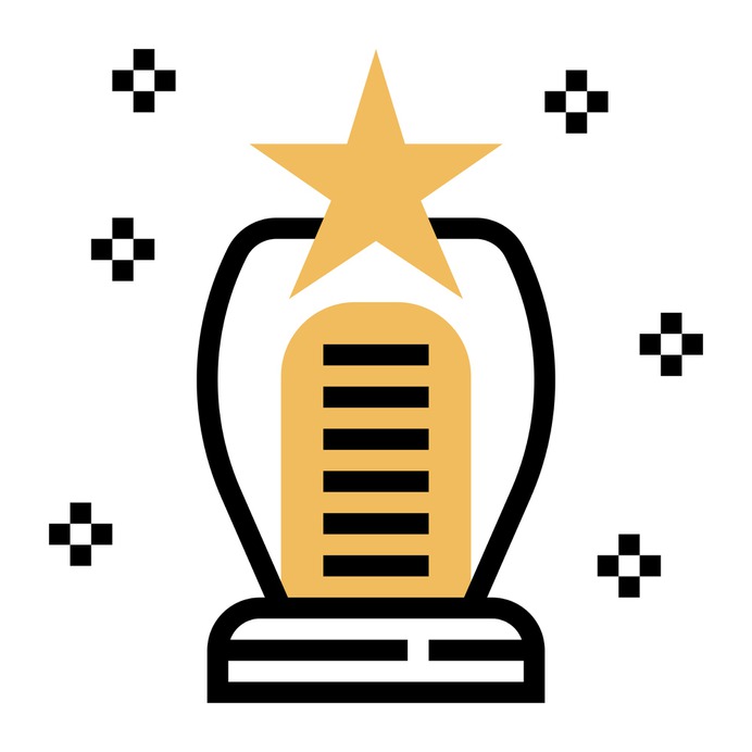 See more icon inspiration related to win, prize, sports and competition, champion, winner, award, trophy, star and cup on Flaticon.