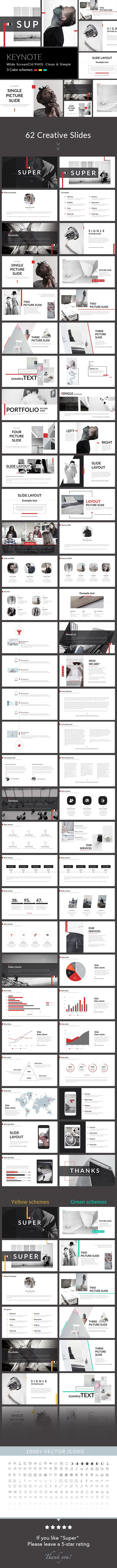 Super - Clean & Simple Keynote Template - Creative Keynote Templates