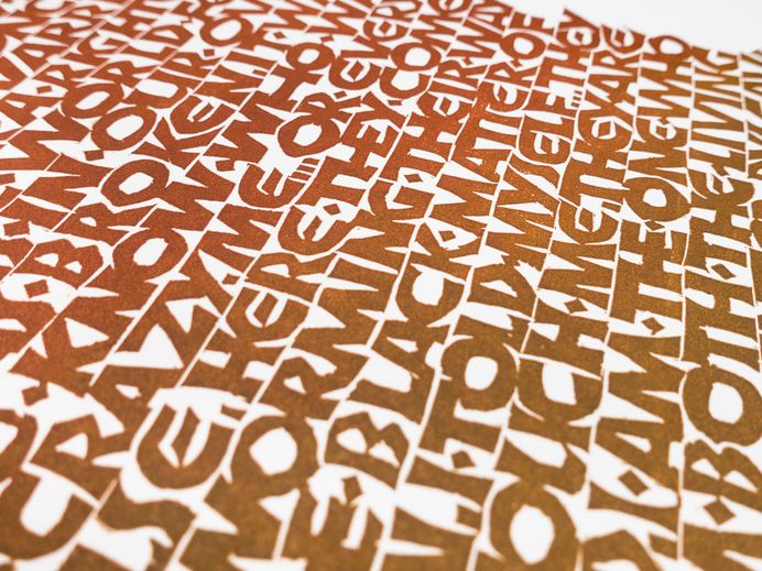 Mad Max Linocut Print — Joan Quirós - Calligraphy & Lettering
