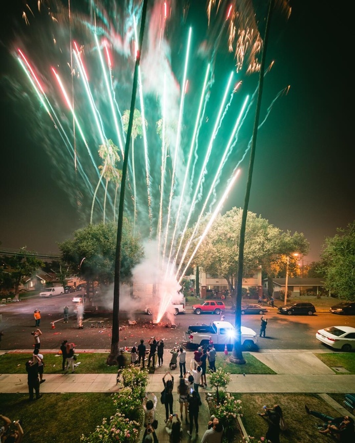 #fireworks #street #celebration #hood