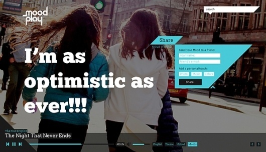 MoodPlay on the Behance Network #modern #player #mood #webdesign #music