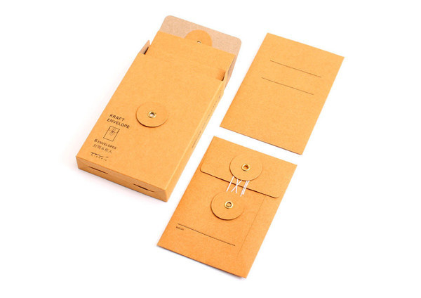 SECRET INVITES TO MEETINGS:Midori Kraft Envelope Vertical String (Envelopes) | Stationery | Vetted #envelope