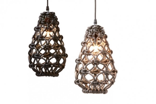 Macrame pendant lights