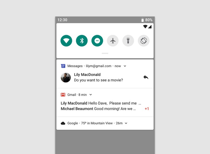 Android notifications - Material Design