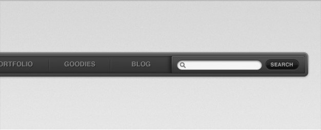 Navigation interface with search field Free Psd. See more inspiration related to Button, Search, Grey, Field, Navigation, Interface and Horizontal on Freepik.