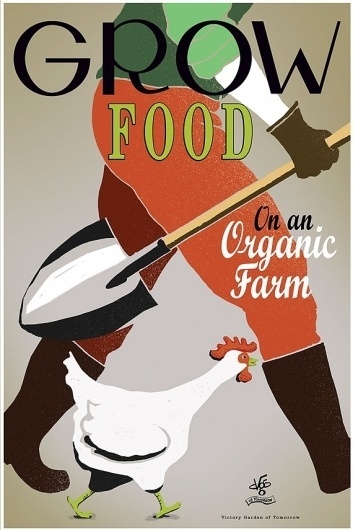 Grow Food poster art by joeseppi on Etsy #design #vintage #poster