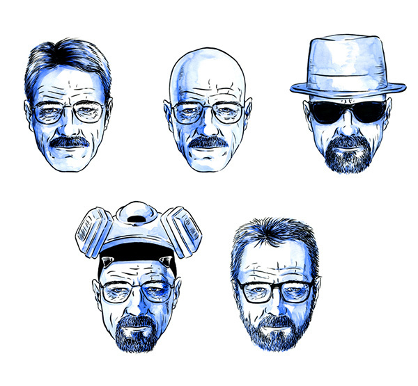 Illustrations 2012 - 2014 on Behance #walter #andreu #white #breaking #illustration #zaragoza #bad