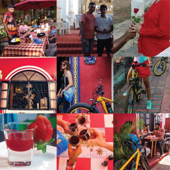 So many shades of red waiting to be explored! Don't miss a chance, call or WhatsApp at 📞+91 86696 00373 to book your B:Live experience. #letsblive #funoverfuel #fun #ev #ecotourism #eco #tours #sunday #ebikes #discovery #goavibes 🌴 #goatourism #goaindiatravel #travel #instatravel #instagoa #panjim #northgoatrails #wanderlust #navratri #navratriwear #shadesofBLive #tuesdaytourism #red #foodtrail