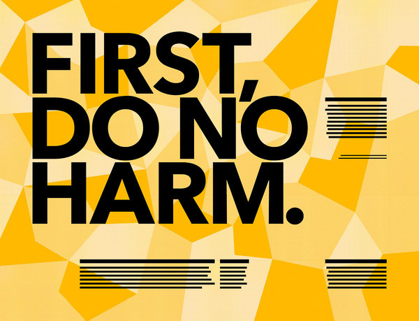 first do no harm ad from lockstep studio #type #orange #advertising #typography